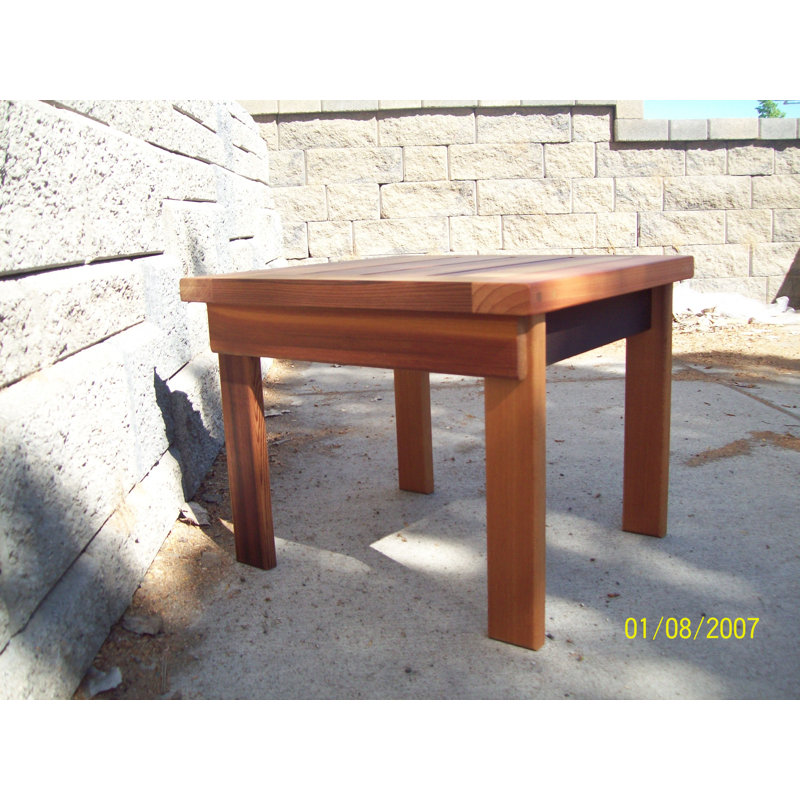 Cargo Square Cedar Outdoor Side Table , 20'' in. W 19'' in. D, Cedar Stain