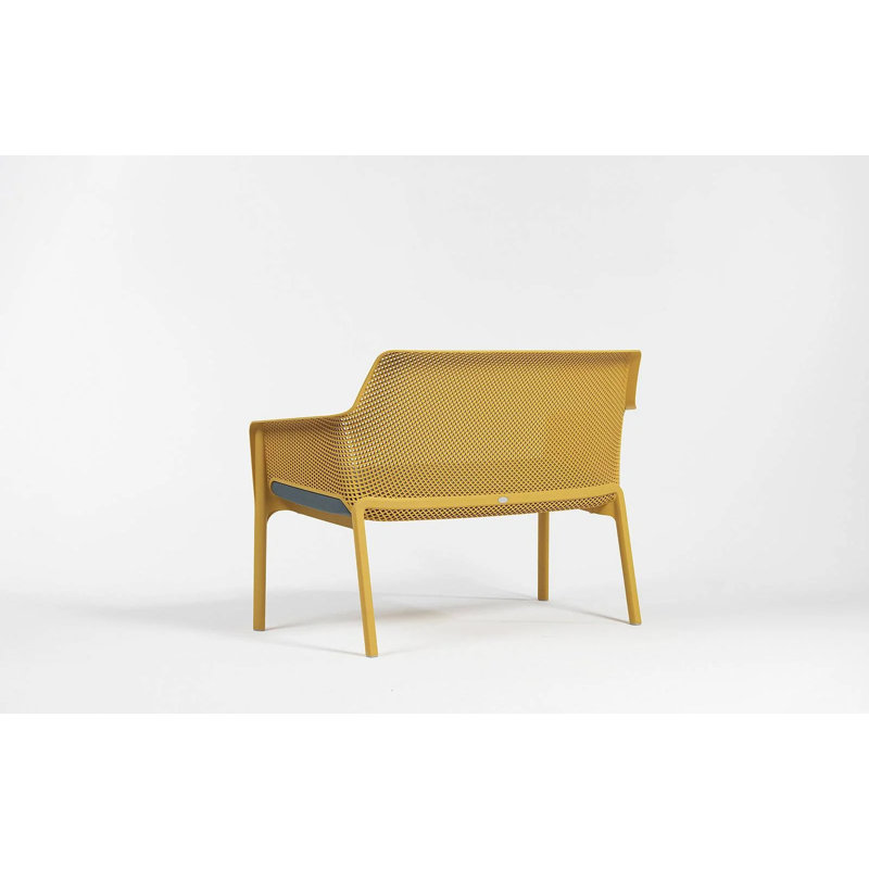 Net Outdoor Bench, Mustard