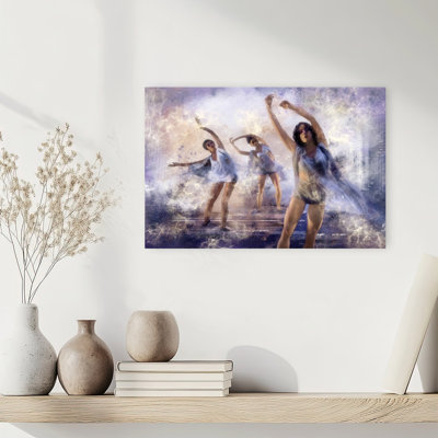 Affiche murale abstraite contemporaine et élégante représentant des danseuses gracieuses