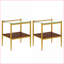 Table basse en verre trempé Ensemble de tables de bout 3 pièces pour salon, facile à nettoyer et amp; Rangement facile-1239697588