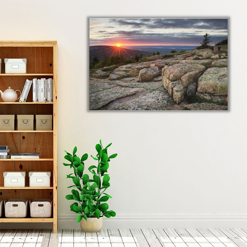«Acadia National Park Sunset», reproduction d'art sur toile, H 24 po x l 36 po
