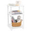 Small 3-Tier Open Shelf Side Table - White (Bedside/Living Room/Bedroom/Office Small Spaces)-460039710