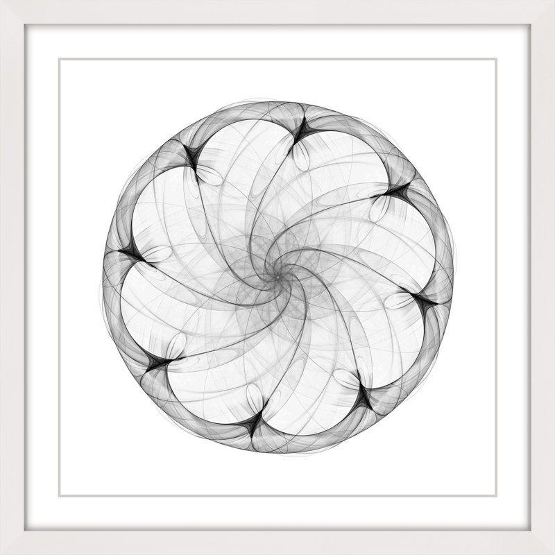 « fleur contient », reproduction d’art encadrée, H 32 po x l 32 po x P 1,5 po, Cadre blanc