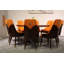 Vogue Lux Orange 61" Round Dining Set-1129307979-1114363436-1114363435