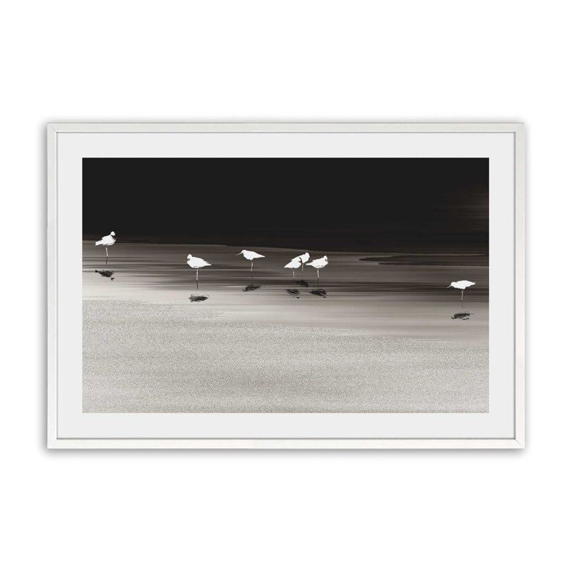 Impression de silhouettes dans la marée, H 12 po x l 15 po, Blanc opaque
