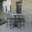 Grosfillex X-One Black Folding Bar Table Base