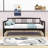 Full Size Wooden Daybed with Slats Support-711862914