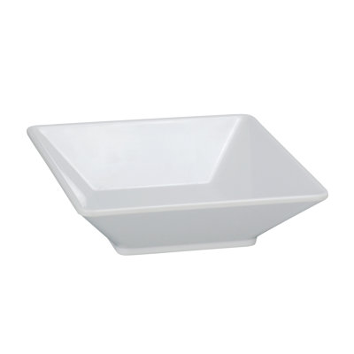 Yanco RM-306 Rome Square Deep Plate, 14 oz Capacity, 6" Length, 6" Width, 1.75" Height, Melamine, White Colour, Pack of 48