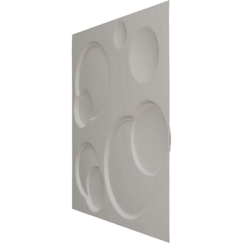 Panneau mural décoratif 3D FinuraWall l 19 5/8 po x H 19 5/8 po, UltraCover (couvre 2,67 pieds carrés), Chrome brillant