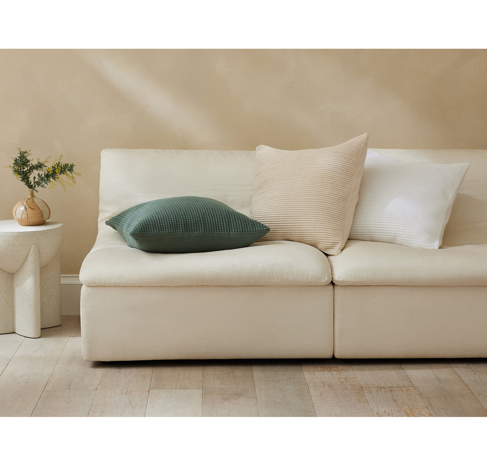 Cotton Pillow Cover, Alpine White
