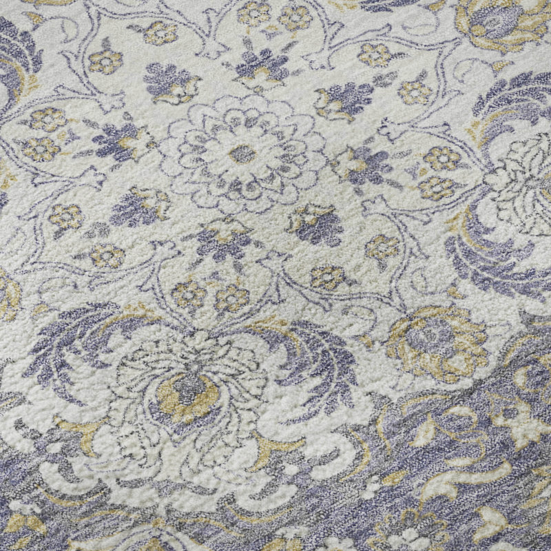 Premium Machine Washable Varasteh AMF1677 Medallion Rug, Rectangle 10' x 14'
