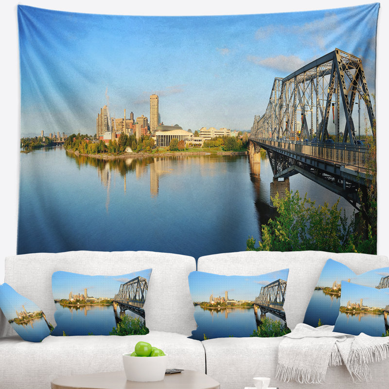 Photo ottawa matin panorama tapisserie Cityscape, H 50 po x l 60 po