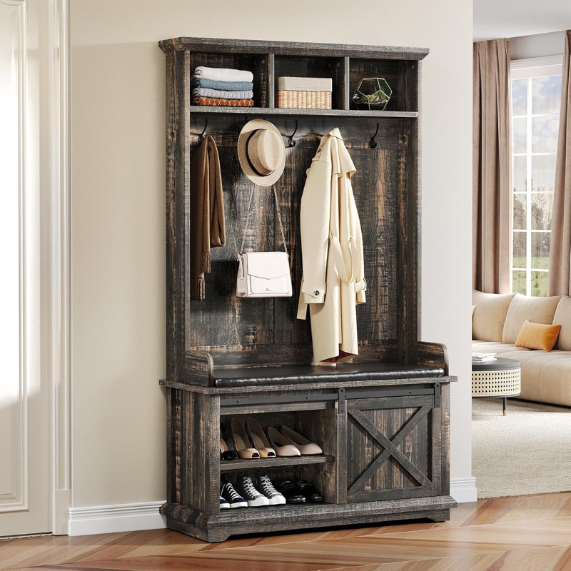 Newenton Hall Tree with Bench and Shoe Storage