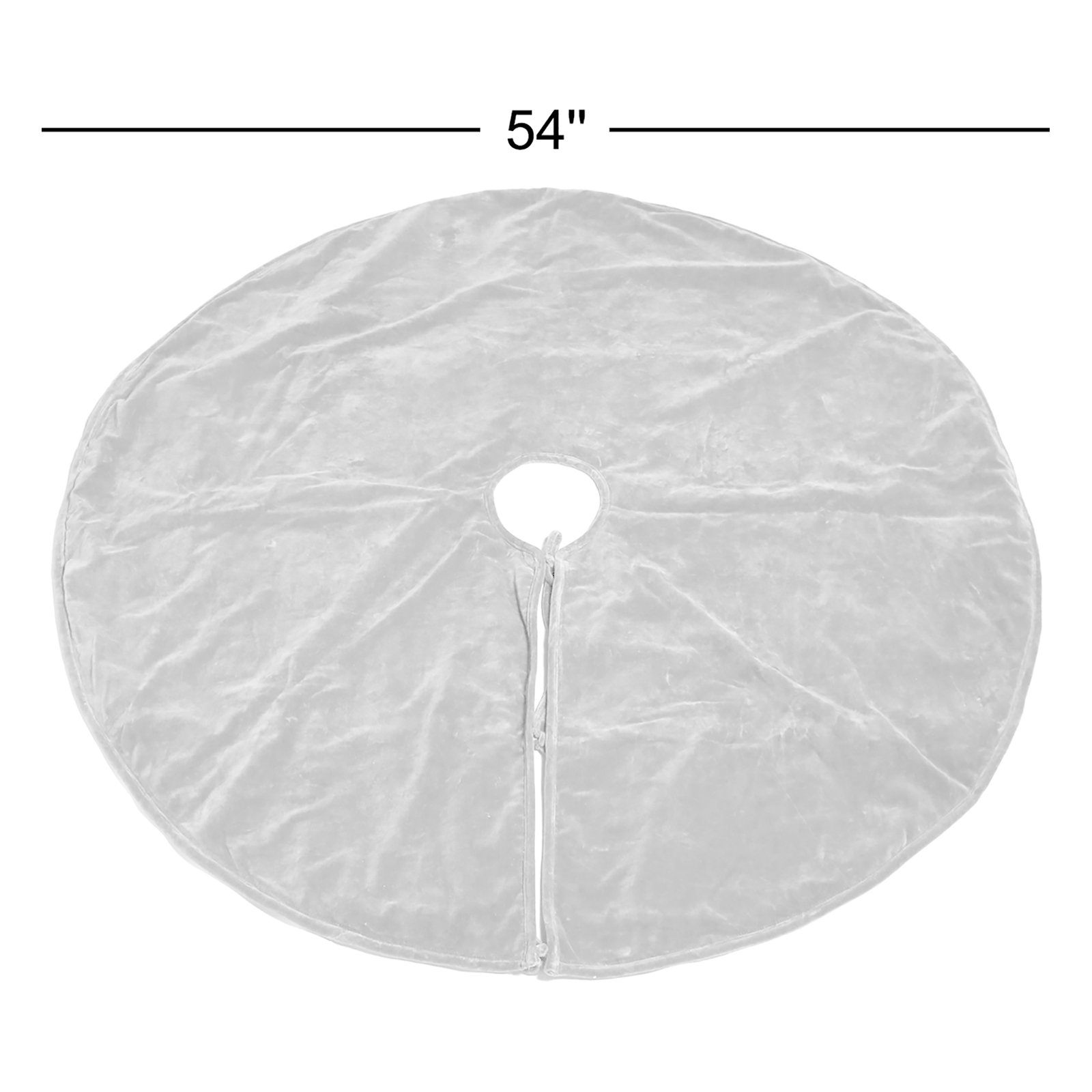 Steib Velvet Tree Skirt, Dark Gray