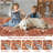 Geometric Vintage Hallway Rug, Machine Washable Non-Slip Low Pile, Distressed Tribal Carpet for Entryway, Red-614225046