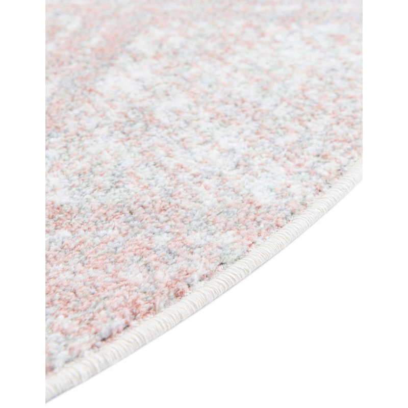 Tapis Langley Street® Modern Trellis Massie, Rond 5 pi 3 po, Pink