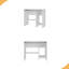 Bureau d'ordinateur avec rangement ouvert