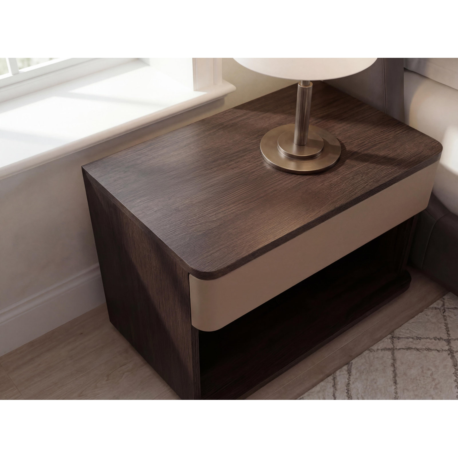1 - Drawer Nightstand, Brown