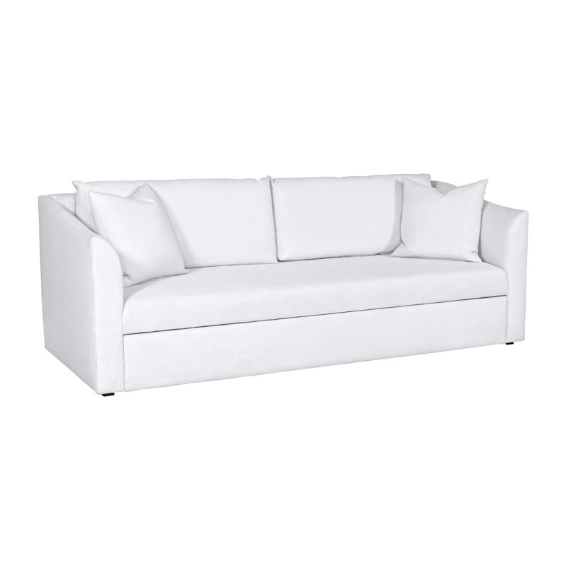 Canapé-lit à accoudoirs évasés 89,5 po Ease, Tissu Navada Snow Crypton® Performance