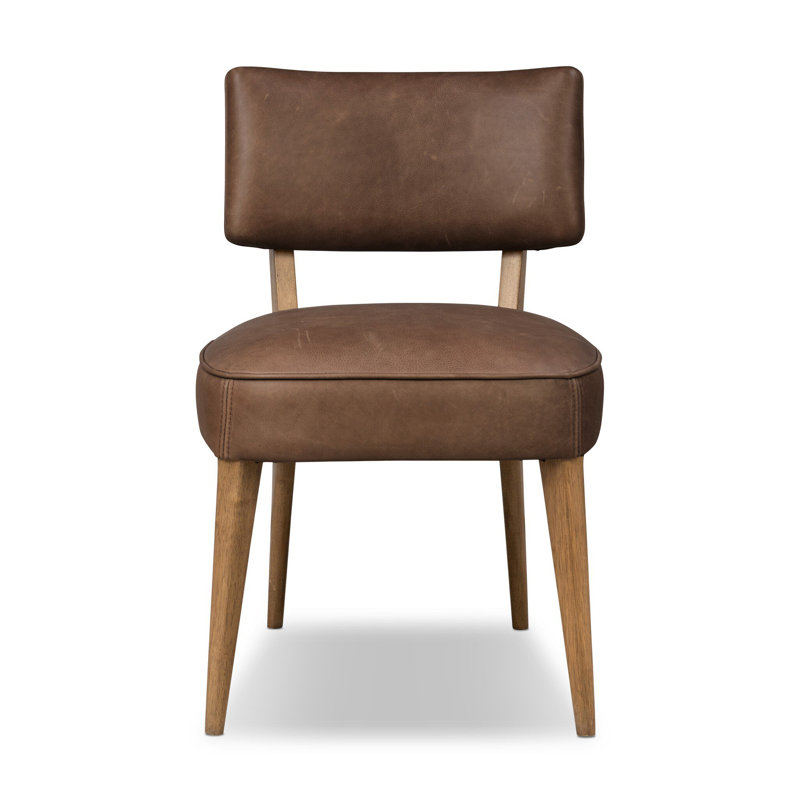 Orville Dining Chair-Cambric Ivory, Palermo Cigar