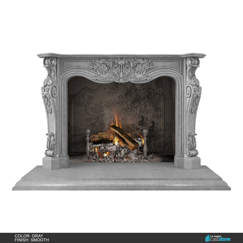 Athena Fireplace Surround, Smooth Gray