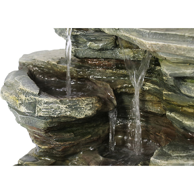 Brearley Outdoor Weather Resistant Cascade Fountain with Lights