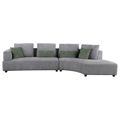 Canapé modulaire rembourré Michiel de 134 po gris