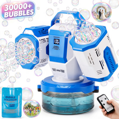 Bubble Machine with Remote RGB Lights Adjustable Angles