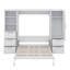 Grand lit escamotable mural avec garde-robe, tiroirs et tablettes-1186344900