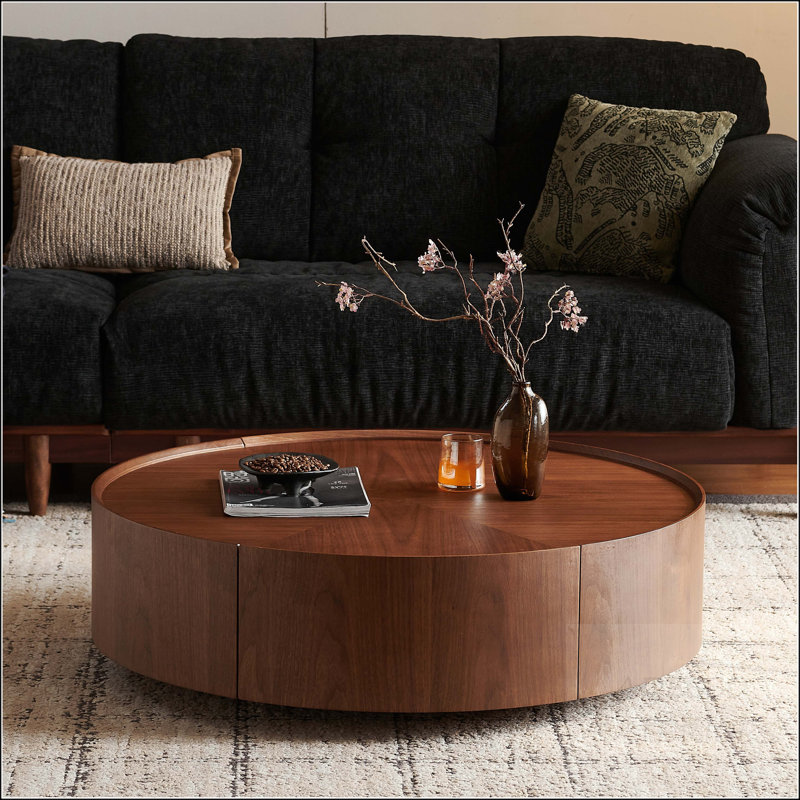 Table basse ronde avec mosaïque fabriquée à la main et base en fer, H 11,81 po x L 35,43 po x l 35,43 po