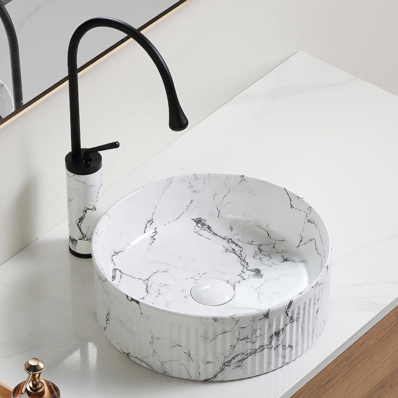 Round Sink, Vessel Sink For Bathroom