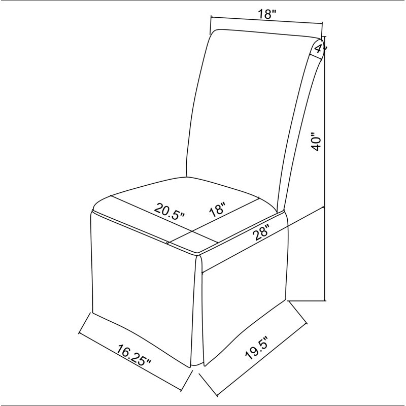 Chaise de salle à manger rembourrée Catrina