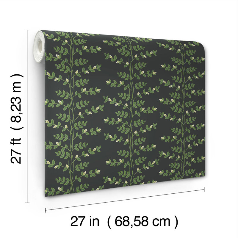 Climbing Vine Wallpaper, Black