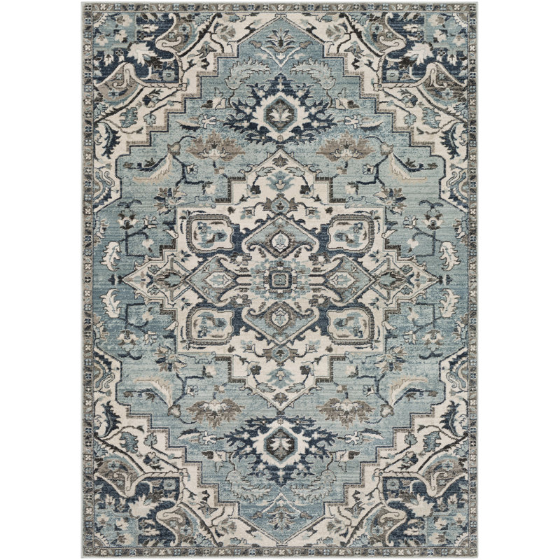 Tapis oriental tissé à la machine Minneapolis, Rectangle 7 pi 10 po x 9 pi 10 po