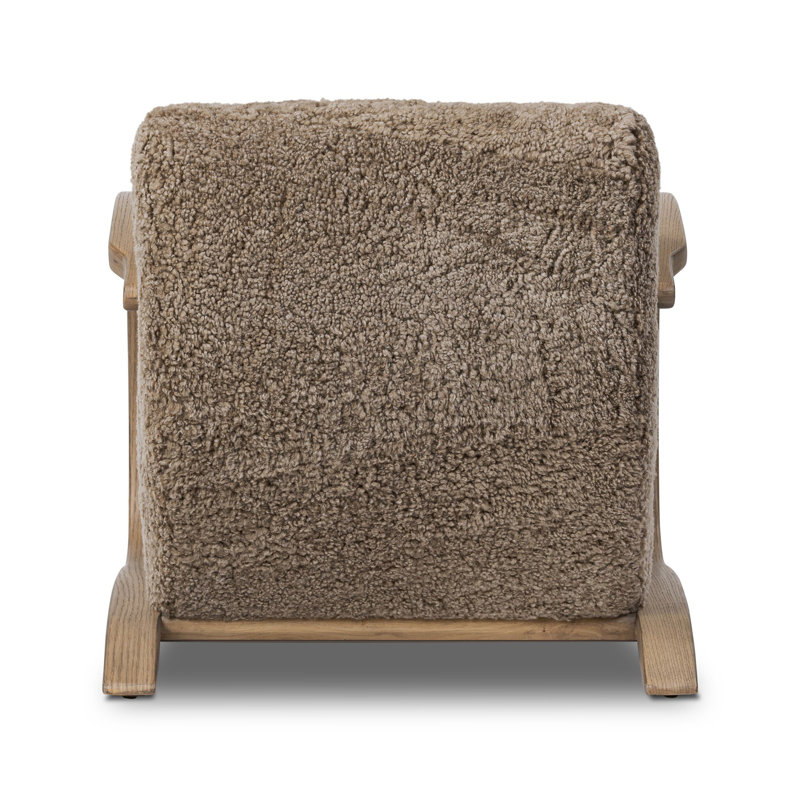 Burke Chair-Taupe Shearling, Taupe Shearling