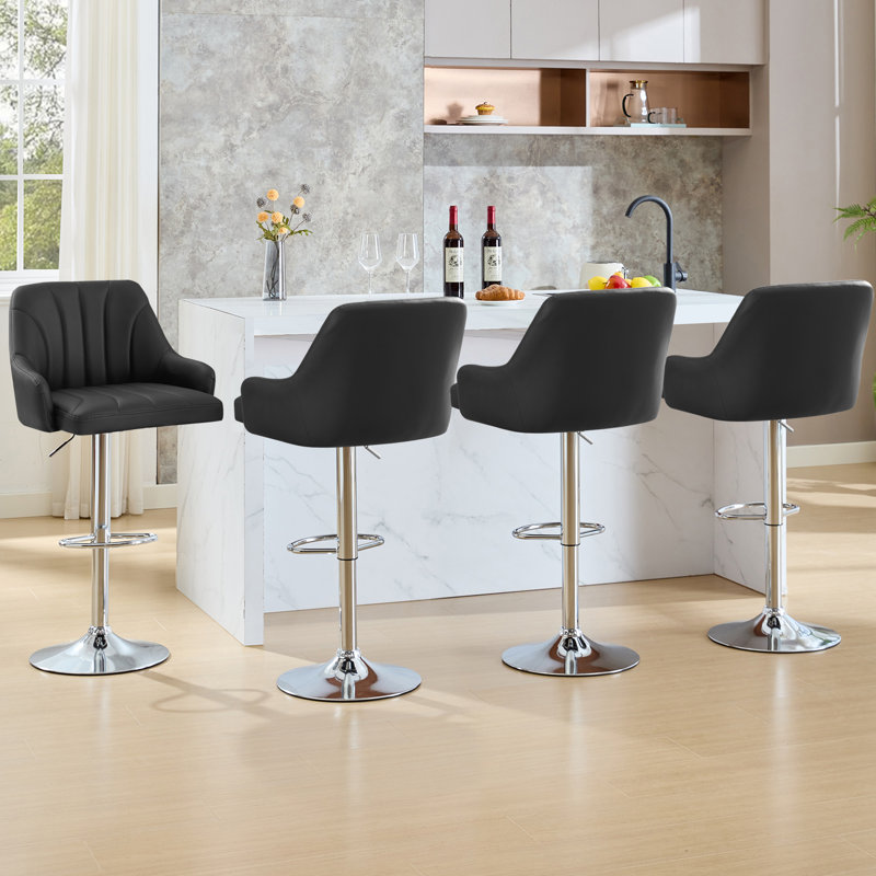 Tabouret de bar Baist, Noir