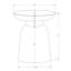 Table d'appoint 20 po x 20 po en métal blanc