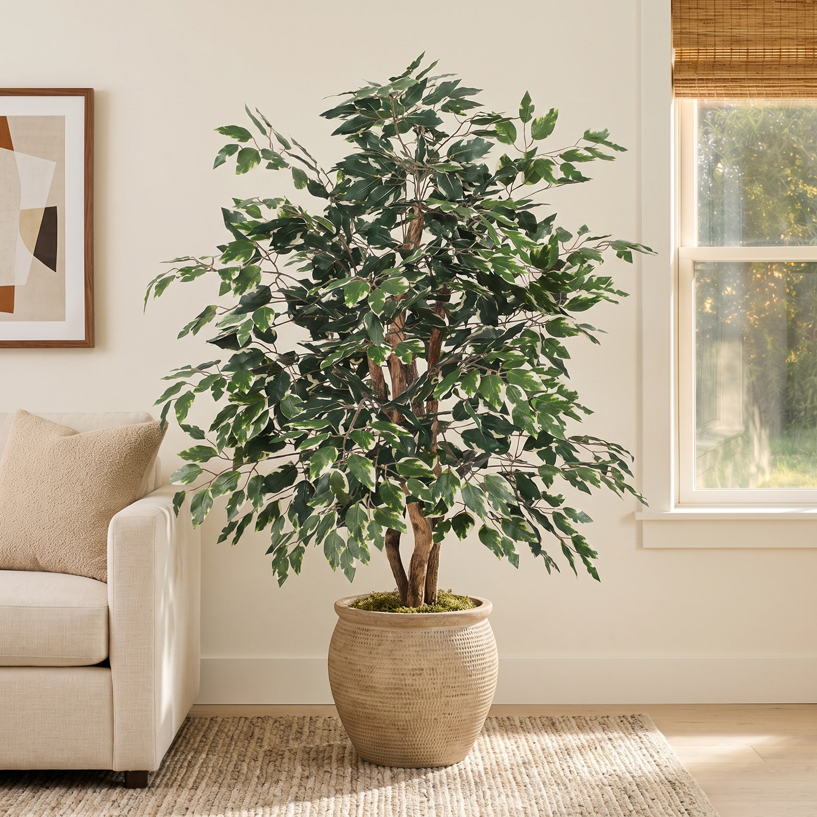 48'' Faux Ficus Tree in Pot Liner
