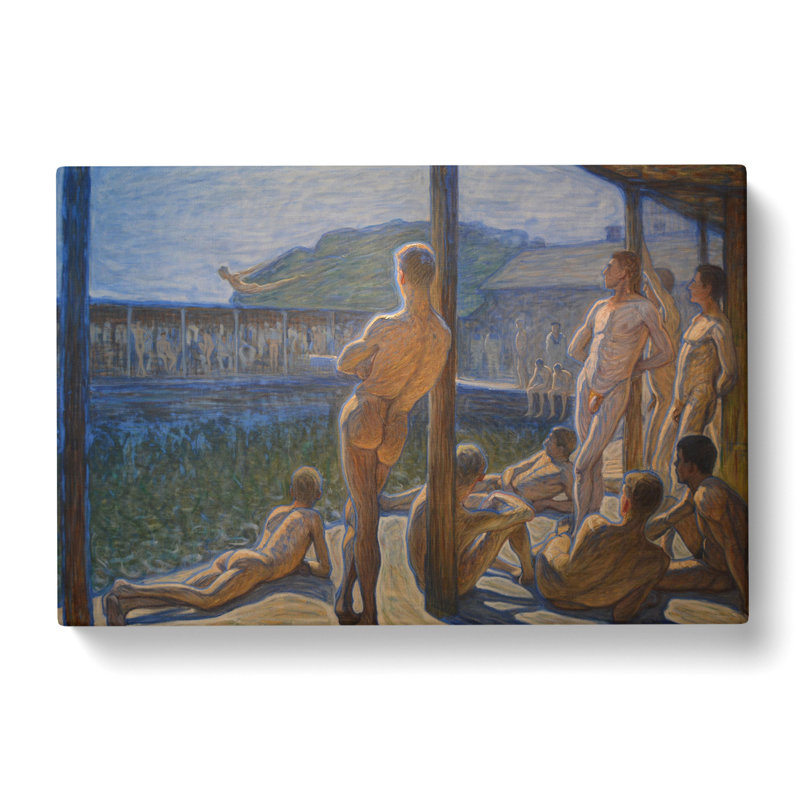 Flottans Badhus by Eugene Jansson - Wrapped Canvas, 35cm H x 50cm W x 3cm D