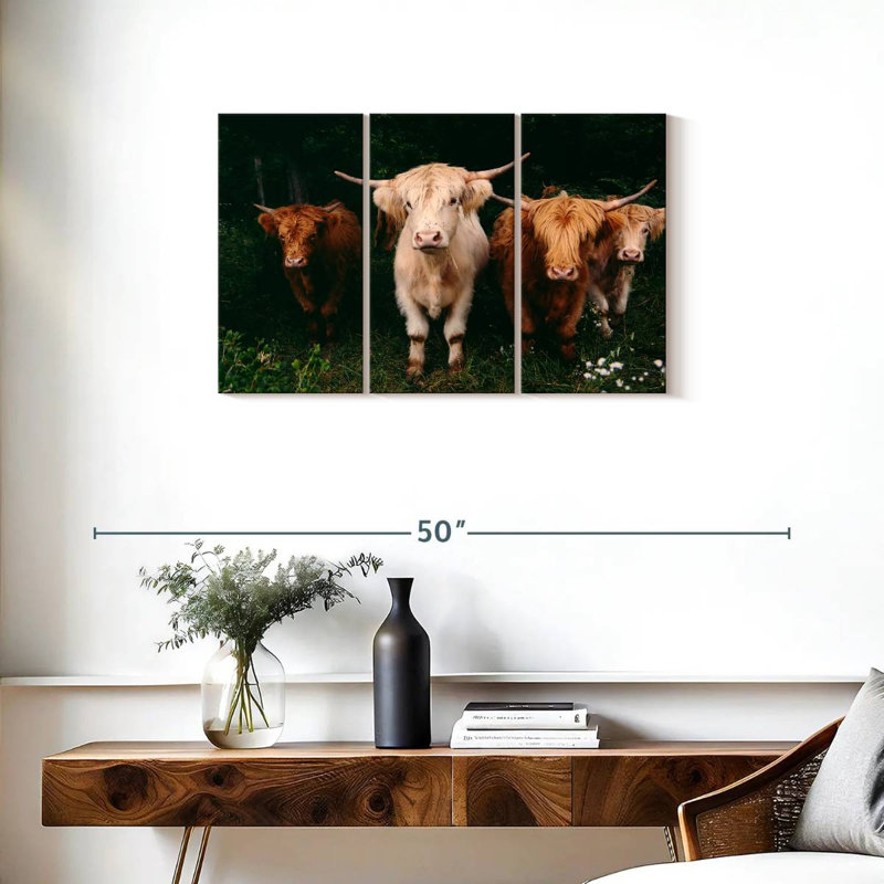 Light Haired Highland Cows, 20" H x 33" W