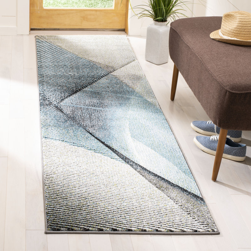 Akia Abstract Area Rug, Round 122 cm