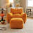 Giant Plush Bean Bag Chair For Adults With Armrests And Footstool -- Comfy Yellow Beanbag Chaise Lounge Lazy Floor Sofa Chair For Living Room-1491128545