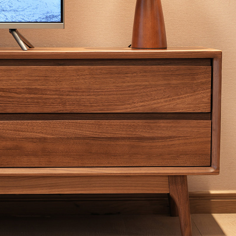 Meuble télé luxueux en bois massif, 70.87"