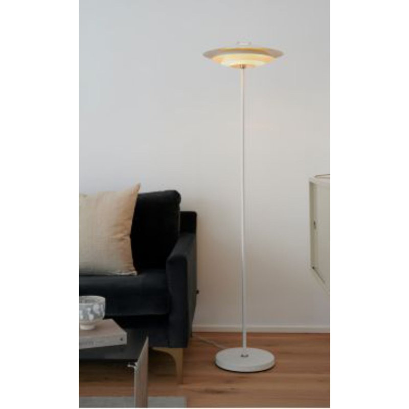 150cm Traditional Floor Lamp, White, White