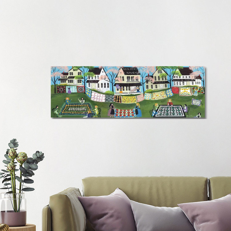 Quilter Haven by Cheryl Bartley - Panoramic Print on Canvas, Wrapped Canvas, 30.48 cm H x 91.44 cm W x 3.175 cm D