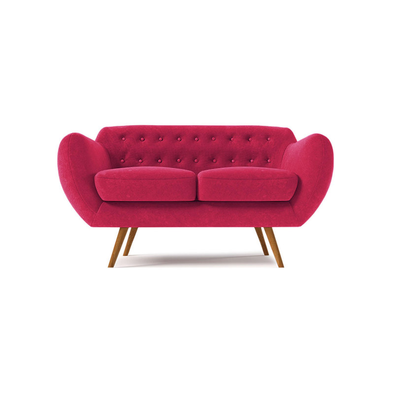 Millicent 2 Seater Loveseat, Pink