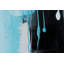 Hand -painted Hieroglyphic Turquoise Acrylic Painting