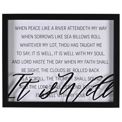 Framed Wall Art Its Well With My 14x11