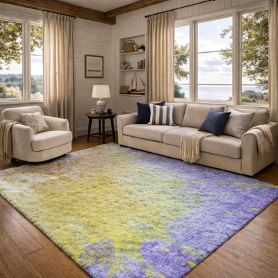 Premium Machine Washable Dream Shag ADS562 Abstract Rug