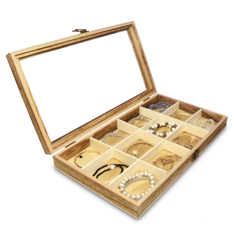 Jewelry Storage Solid Wood Art Carrying Case